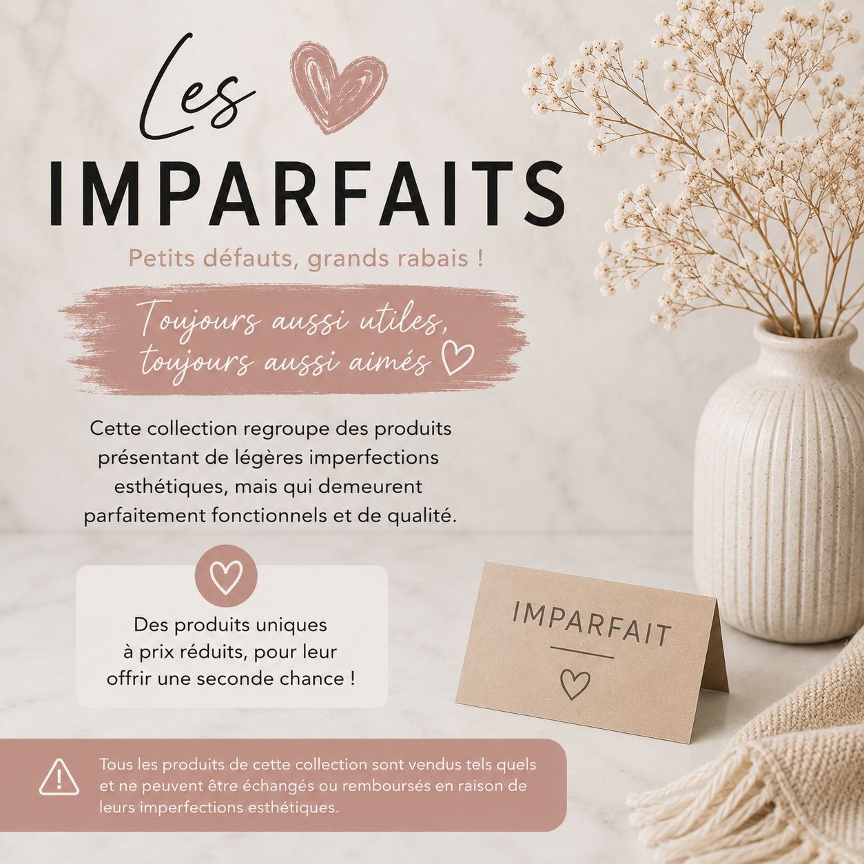Les imparfaits et produits tests