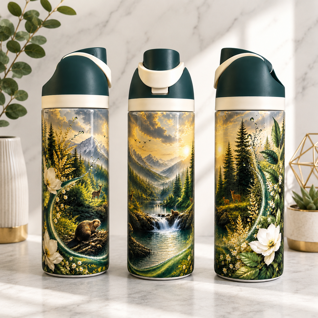 IMPARFAIT Bouteille Isotherme Forêt Animale – Nature & Animaux