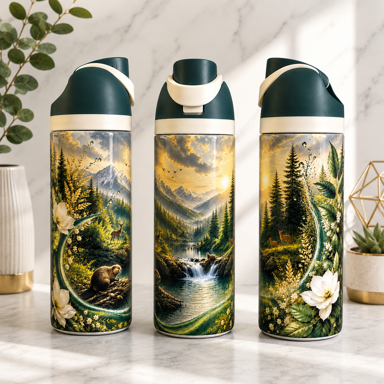 IMPARFAIT Bouteille Isotherme Forêt Animale – Nature & Animaux