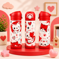 Bouteille Enfant Chats Kawaii 2 avec Paille – Colorée & Amusante | Les Créations Mystika