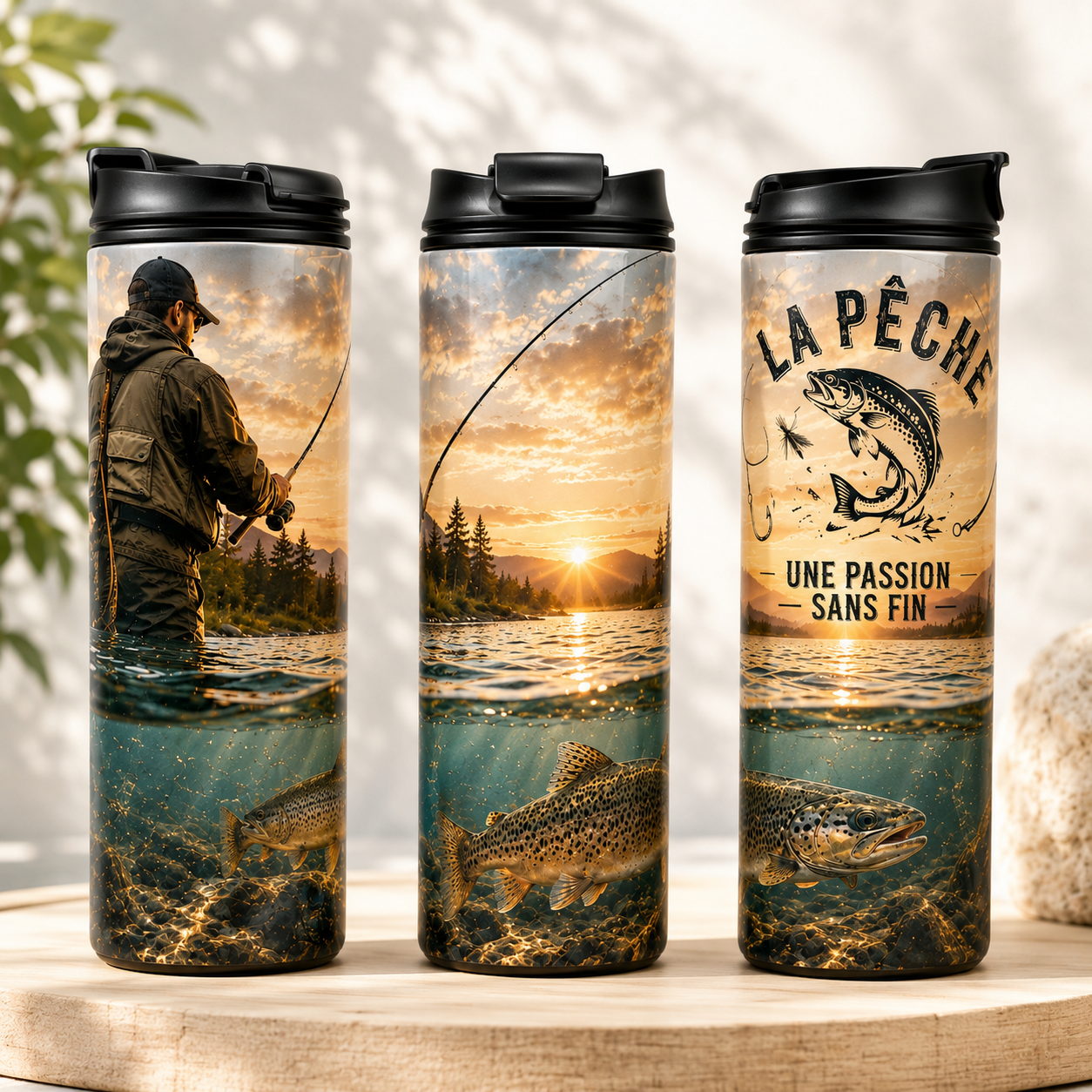 Tasse Isotherme Pêche – La Passion Sans Fin | 20 oz | Les Créations Mystika
