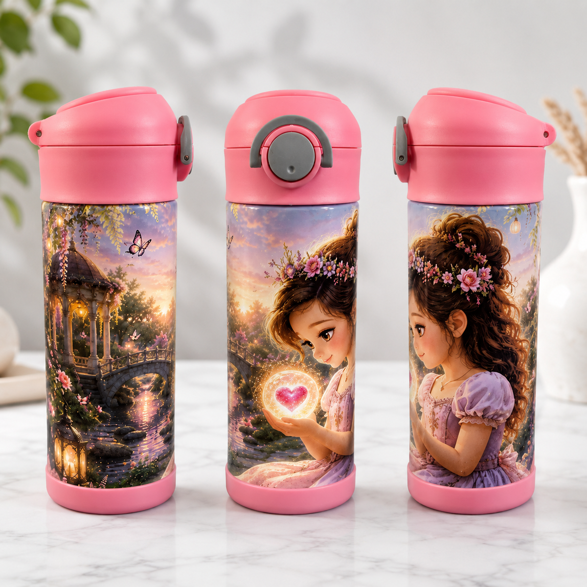 Bouteille Enfant Petite Fille Enchantée – Magique & Féerique | Les Créations Mystika