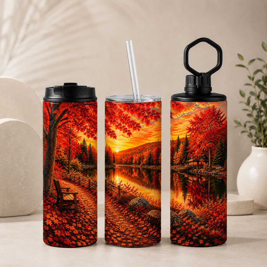 Tasse Isotherme Évasion Automnale – 20 oz | Les Créations Mystika