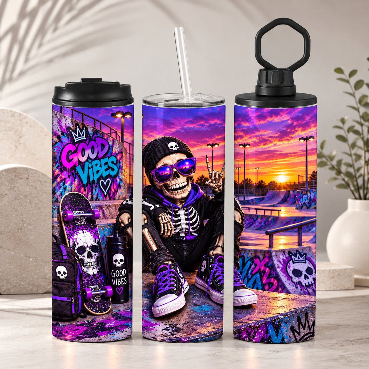 Tasse Isotherme Skater Girl – 20 oz | Les Créations Mystika
