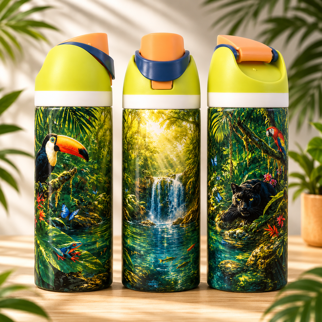 Bouteille Isotherme L'Aventure Tropicale | Les Créations Mystika