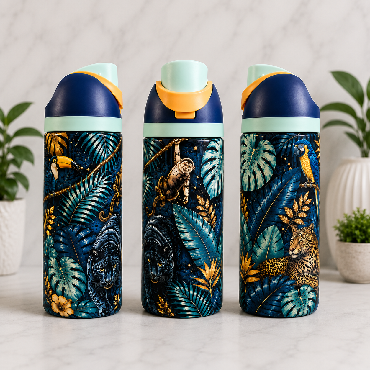 Bouteille Isotherme Jungle Mystique – La Jungle Mystique | Les Créations Mystika