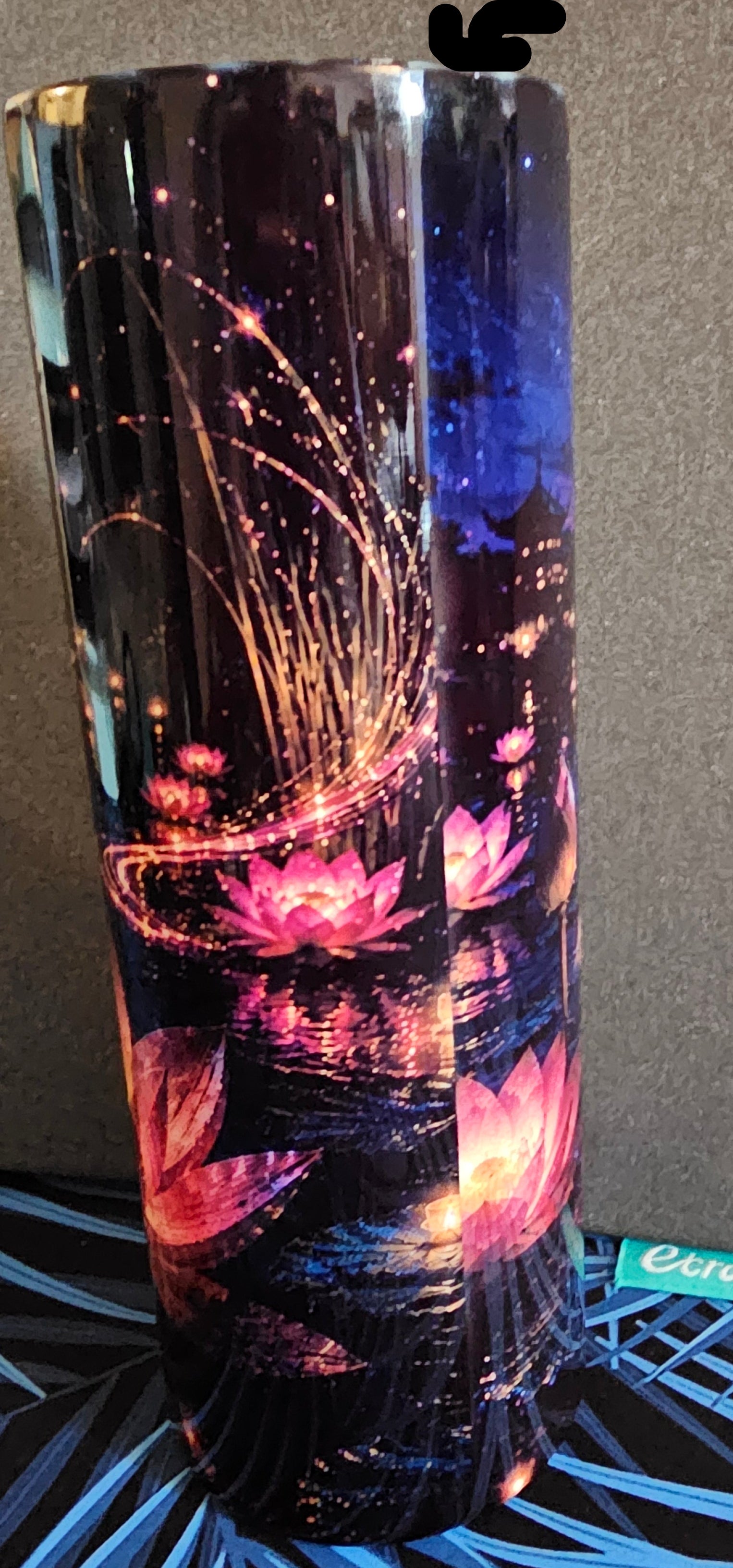 IMPARFAIT Tasse Isotherme Les Fleurs Enchantées roses et mauves