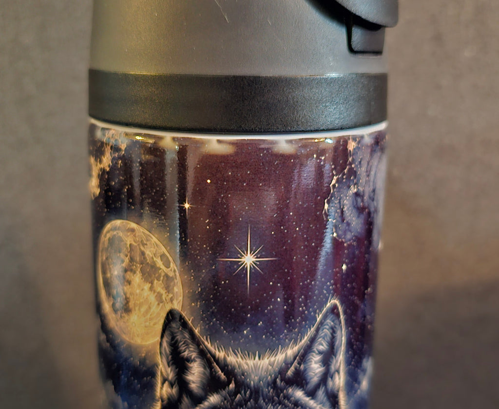 IMPARFAIT Bouteille Isotherme Le Loup Mystique Noir