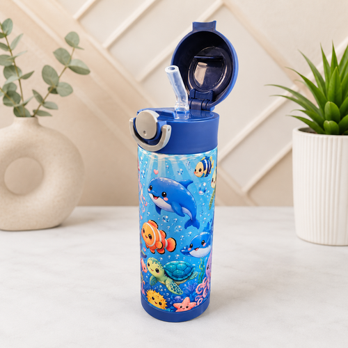 Bouteille Enfant Animaux Marins Kawaii – La Baleine & Ses Amis | Les Créations Mystika