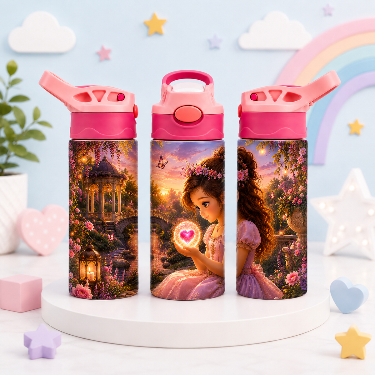 Bouteille Enfant Petite Fille Enchantée 2 – Magique & Féerique | Les Créations Mystika