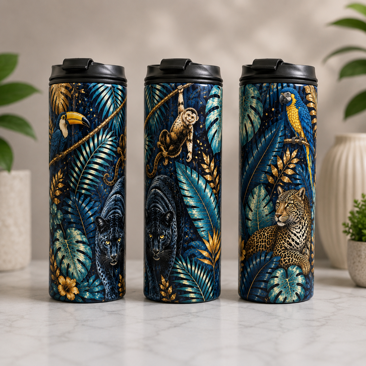 Tasse Isotherme Jungle Mystique – La Jungle Mystique | 20 oz | Les Créations Mystika