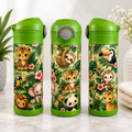 Bouteille Enfant Animaux de la Jungle Kawaii – Le Lion & Ses Amis | Les Créations Mystika
