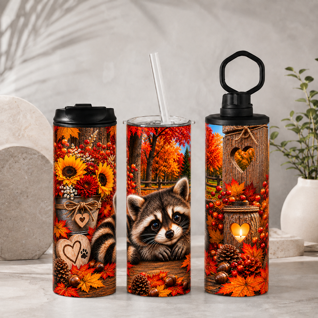 Tasse Isotherme Petit Raton d'Automne – 20 oz | Les Créations Mystika