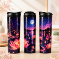 IMPARFAIT Tasse Isotherme Les Fleurs Enchantées roses et mauves