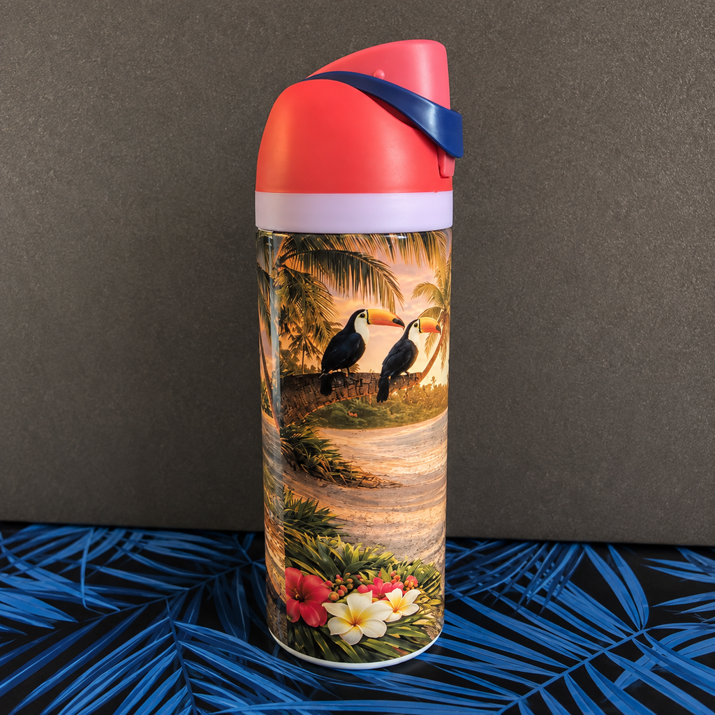 IMPARTFAIT - Produit test - Bouteille Isotherme Plage Tropicale